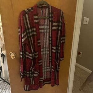 Plaid Open Front Cardigan Bellamie Xl
